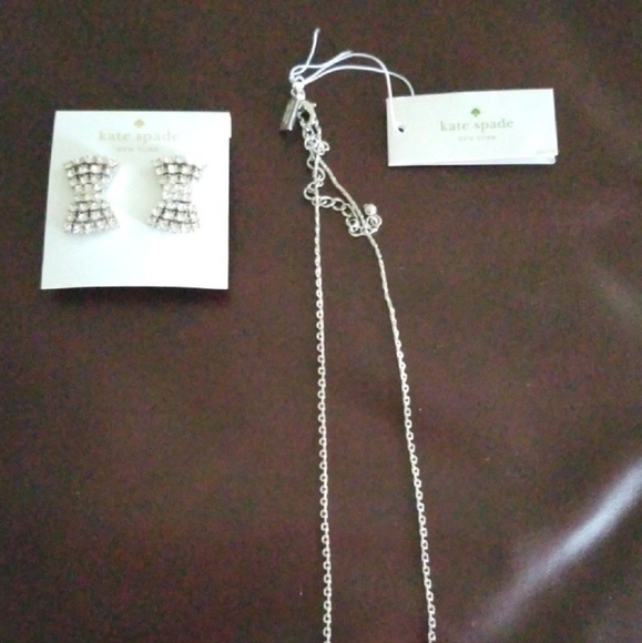 Kate Spade New York Crystal Bow Necklace & Earrings Set - Picture 3 of 8